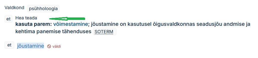 tervisesõnastiku näidis