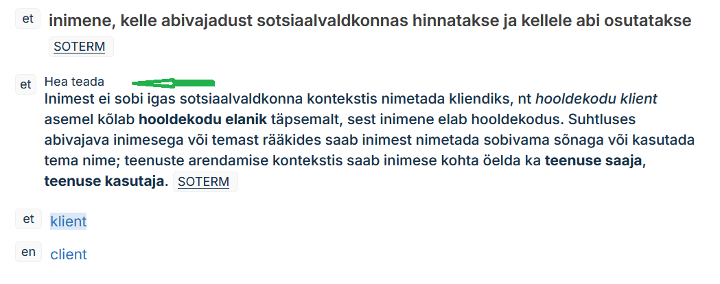 tervisesõnastiku näidis