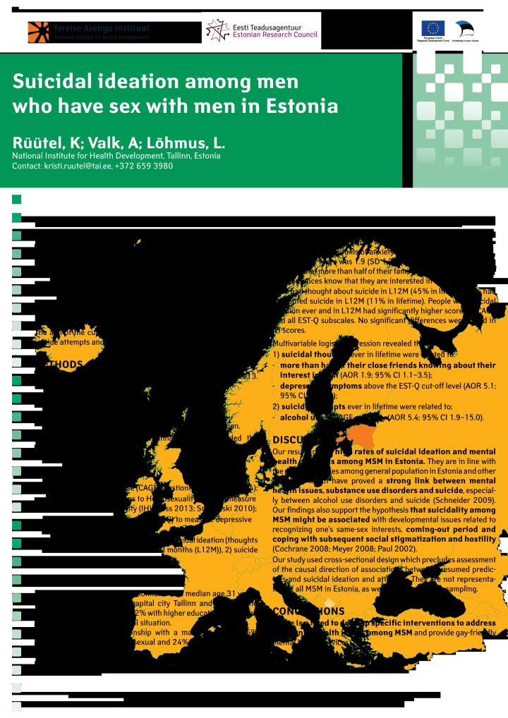 Suicidal ideation among men who have sex with men in Estonia