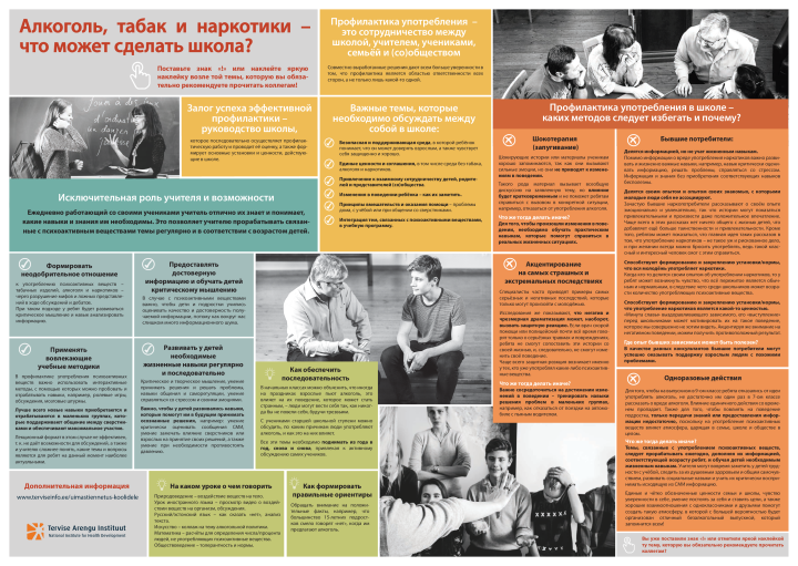 Алкоголь, табак и наркотики – что может сделать школа?